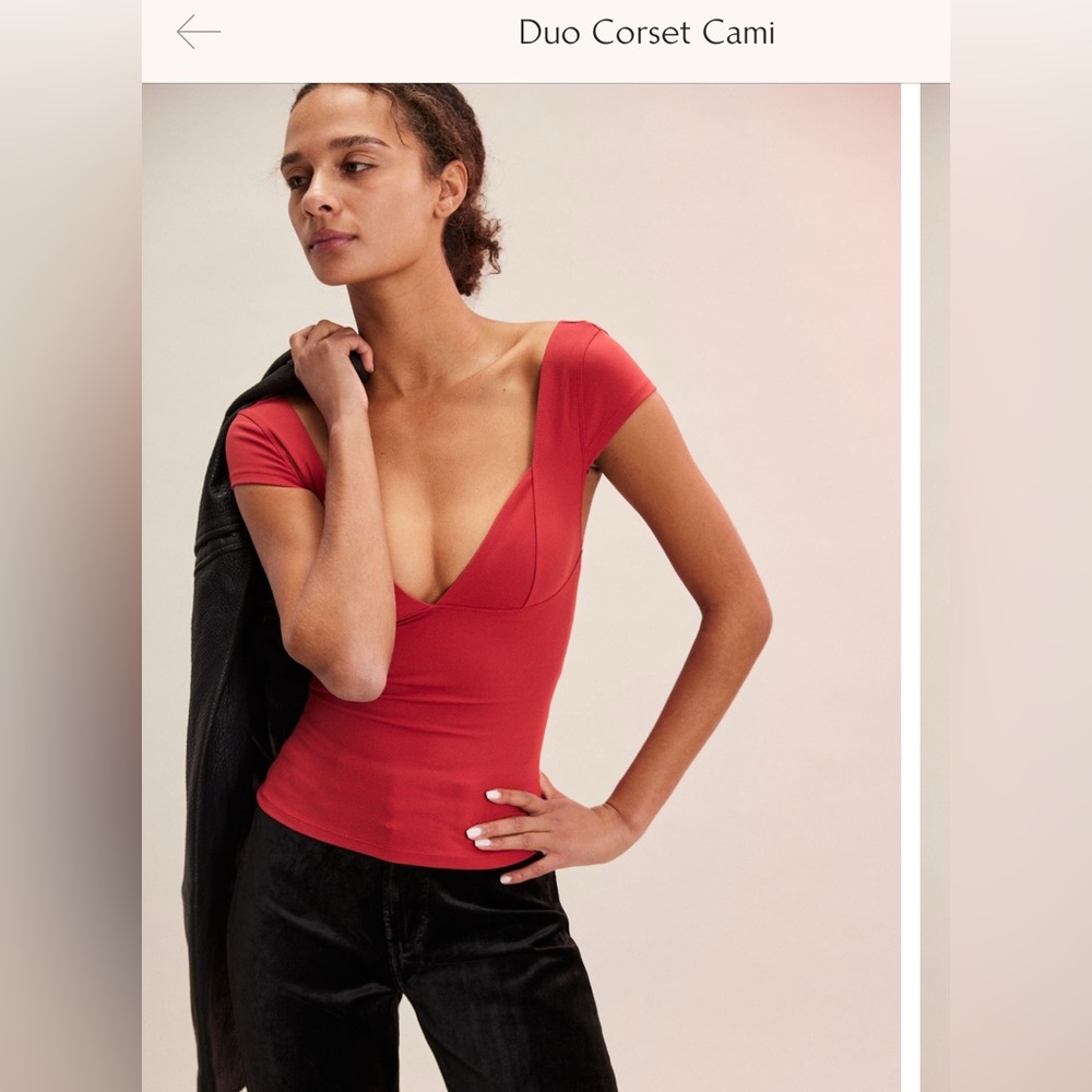 Free People Duo Corset Cami size medium Rubies color